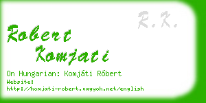 robert komjati business card